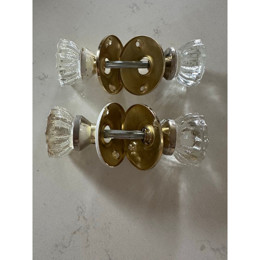 Vintage/Antique Glass Door Knobs (Dexter) - See Pictures